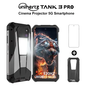 Rugged 5G Smartphone Android with 100 Lumens Projector