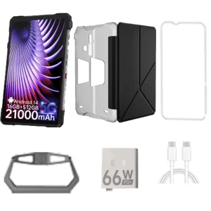 TANK PAD Rugged Projector Tablet Smartphone 10.95 inch 120Hz 16GB 512GB 21000mAh 32MP+50MP 66W Phone Tablet